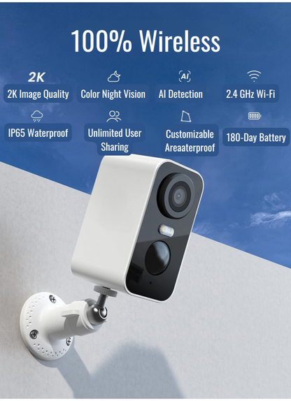 4K Solar Surveillance Camera with WiFi or SIM